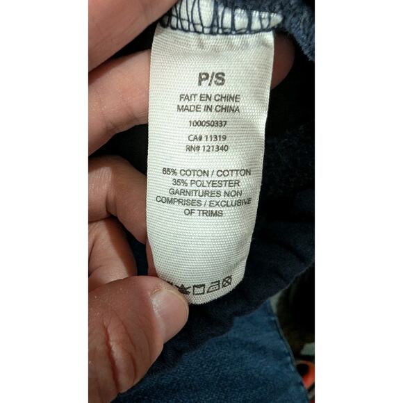 Garage womens Cropped Hoodie SP Newport California Embroidery Tie Waist Navy - Picture 5 of 5